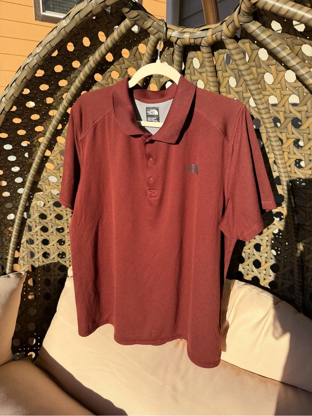 The North Face Men's Adventure Polo Shirt - FlashDry Burgundy Red XL